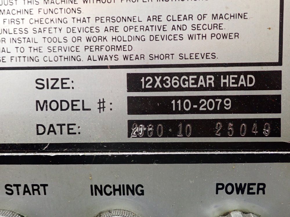 Enco 12x36 Lathe - 110-2079