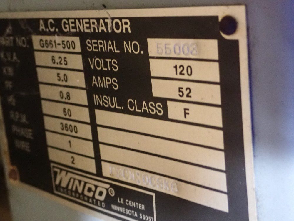 Winco 3 Kw/5.25 Kva Ac Generator - 5500