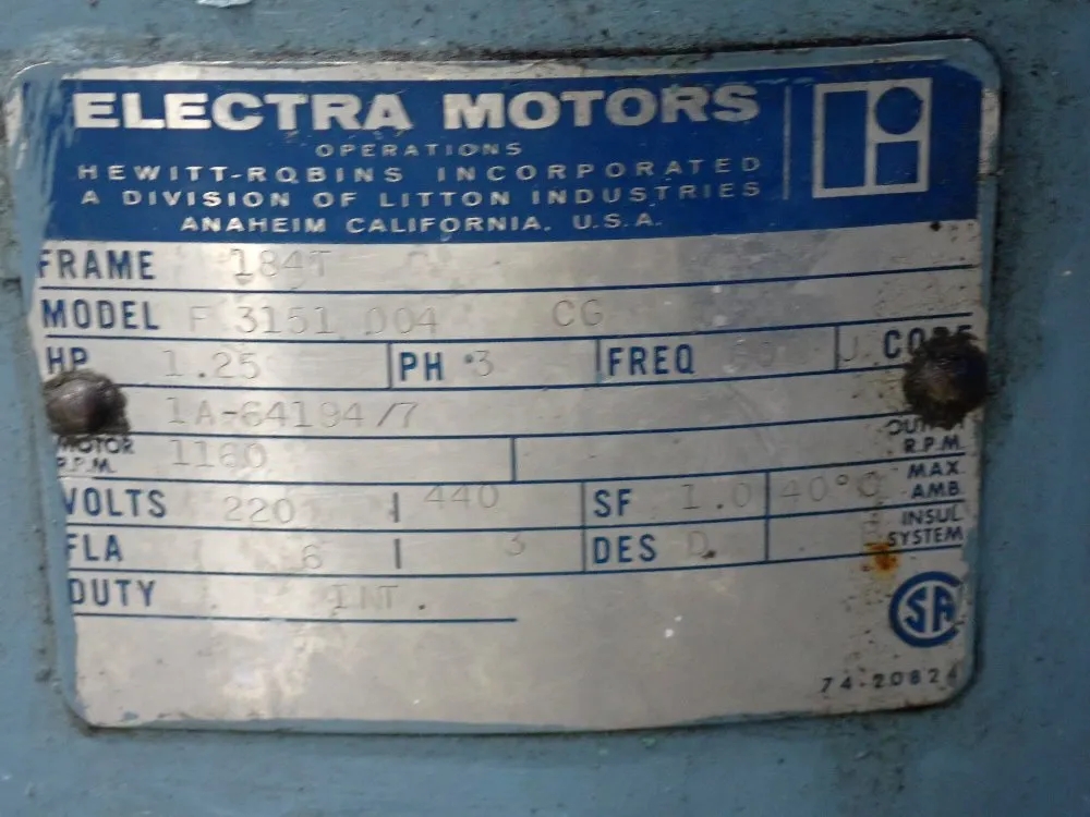 Sweco 1.25 Hp Finishing Mill/tumbler - Fm-3ha