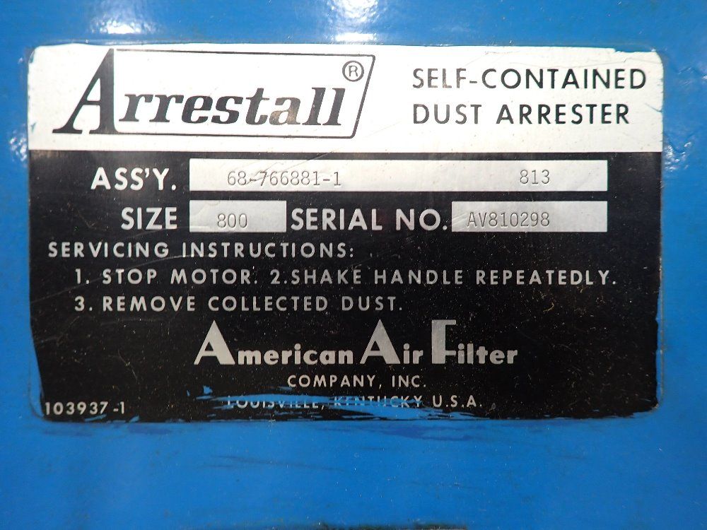 Arrestall 800 Dust Arrester - 68-766881-1