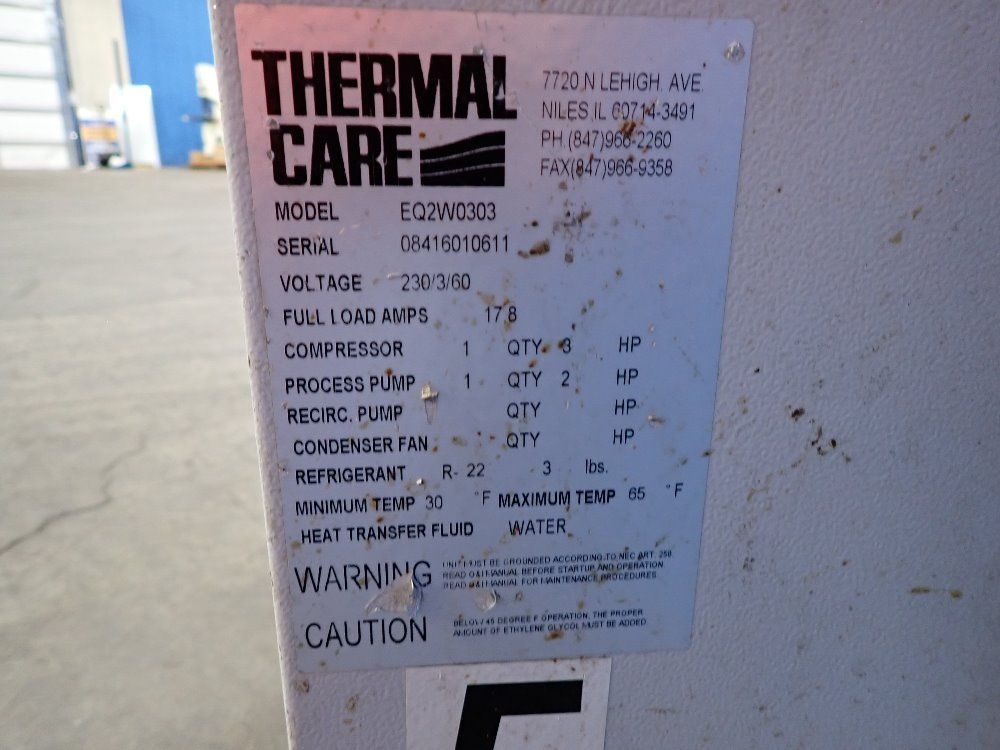 Thermal Care 3 Hp Accu Chiller - Eq2w0303