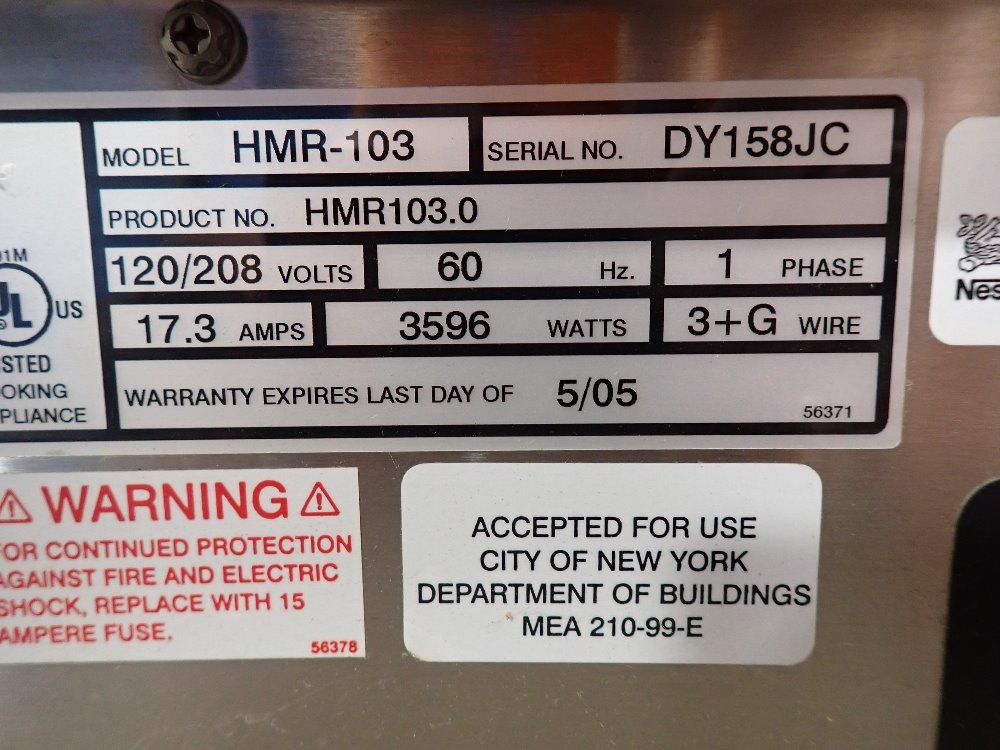 Henny Penny 28" X 40" Id Heating Station - Hmr-103