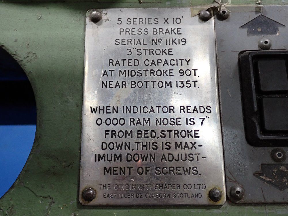 Cincinnati 144" X 135 Tons Press Brake - 5 Series X 10