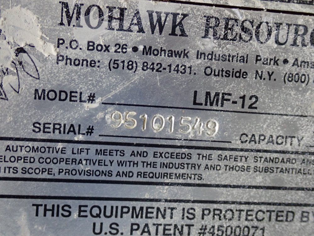 Mohawk 12000 Lbs Hydraulic Lift - Lmf-12