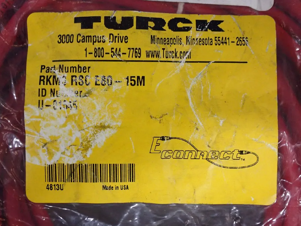 Turick Cable Assembly - Kkm8rsce80-15m