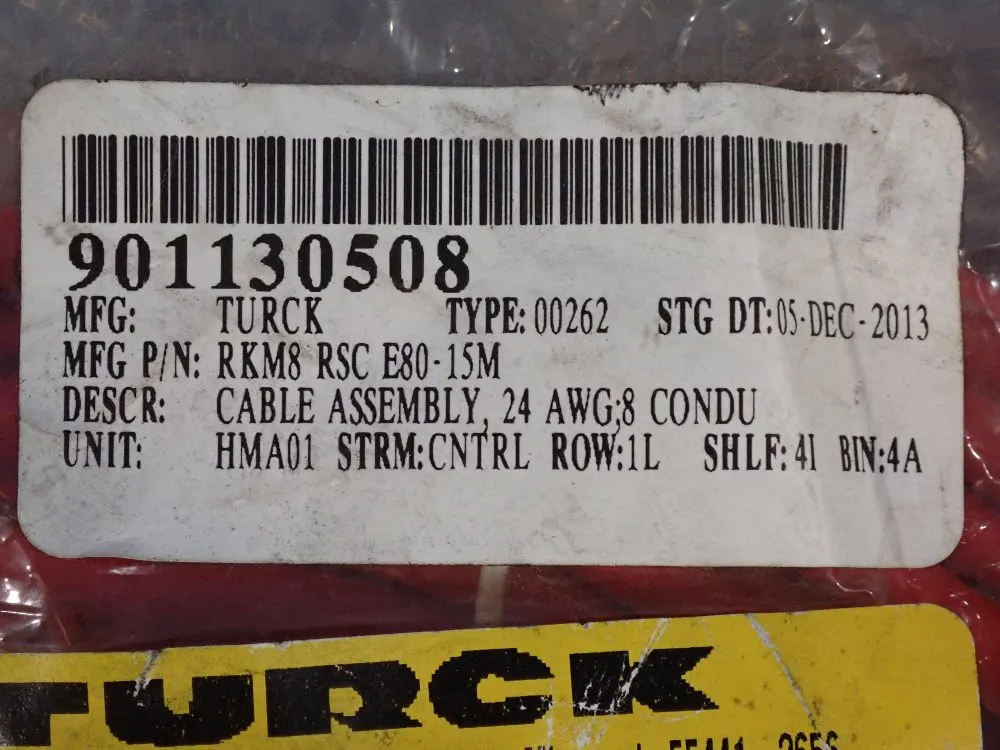 Turick Cable Assembly - Kkm8rsce80-15m
