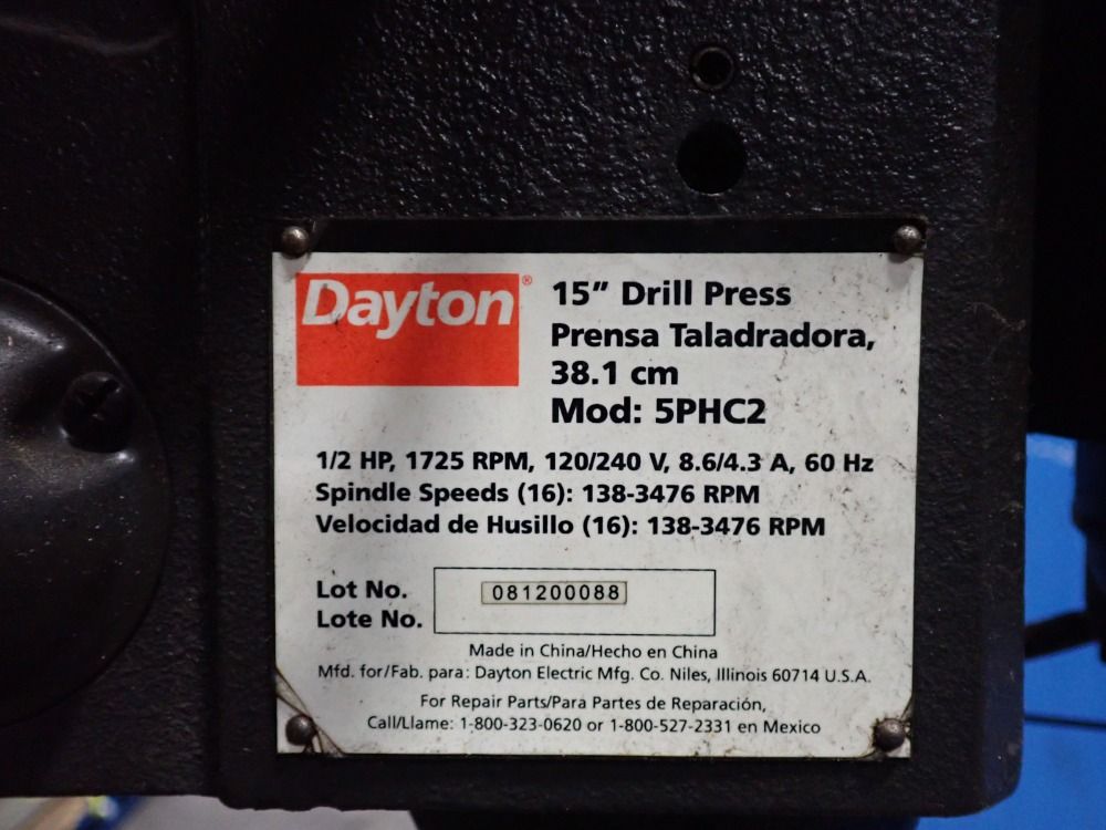 Dayton Drill Press W Vise