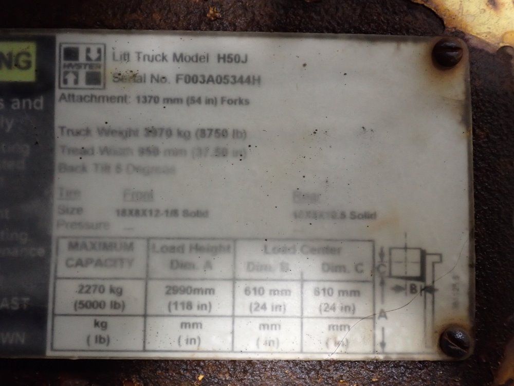 Hyster Hyster H50j Propane Forklift