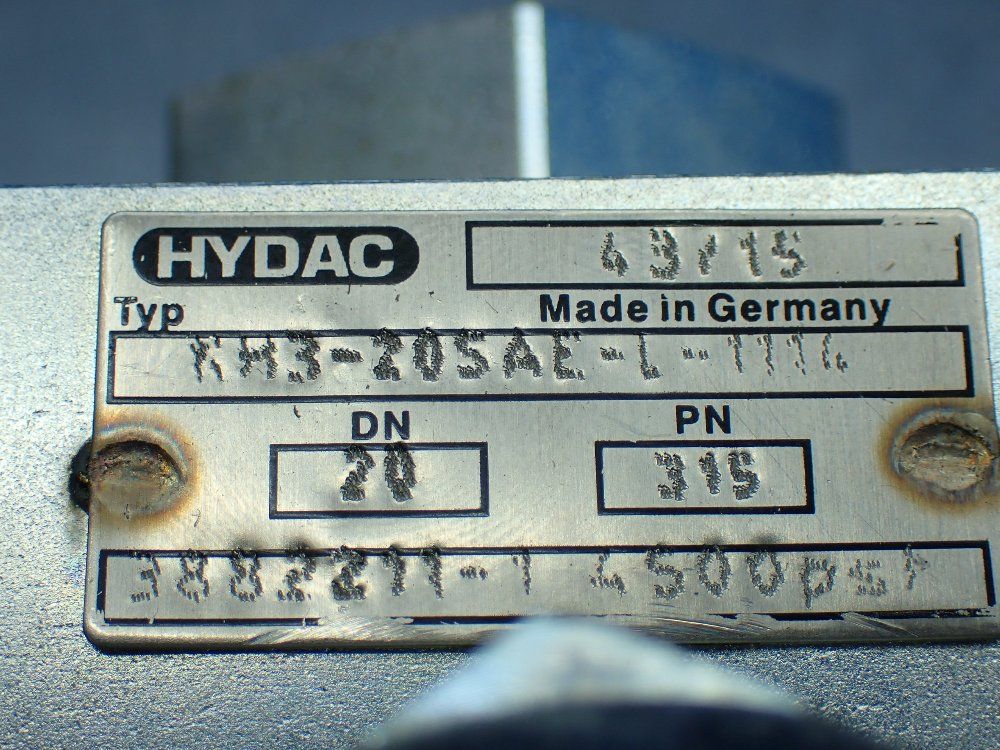 Hydac Manually Operated 3-way Ball Valve. - Kh3-20sae-l-1114