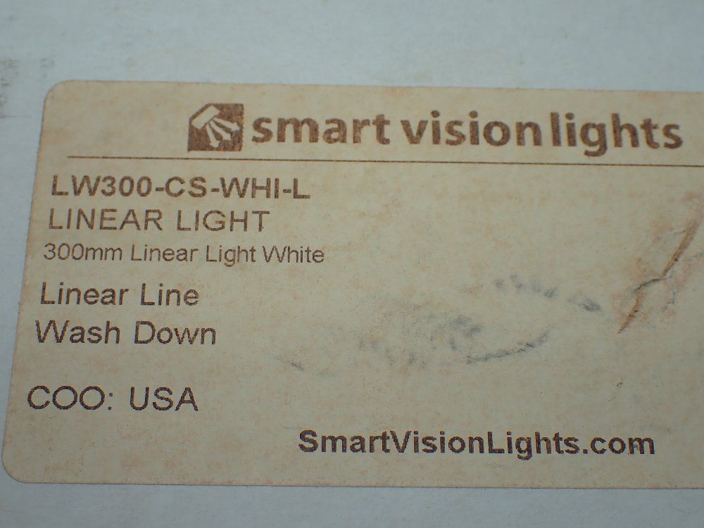 Smart Vision Lights 300mm Linear White Light. Wash Down. - Lw300-cs-whi-l
