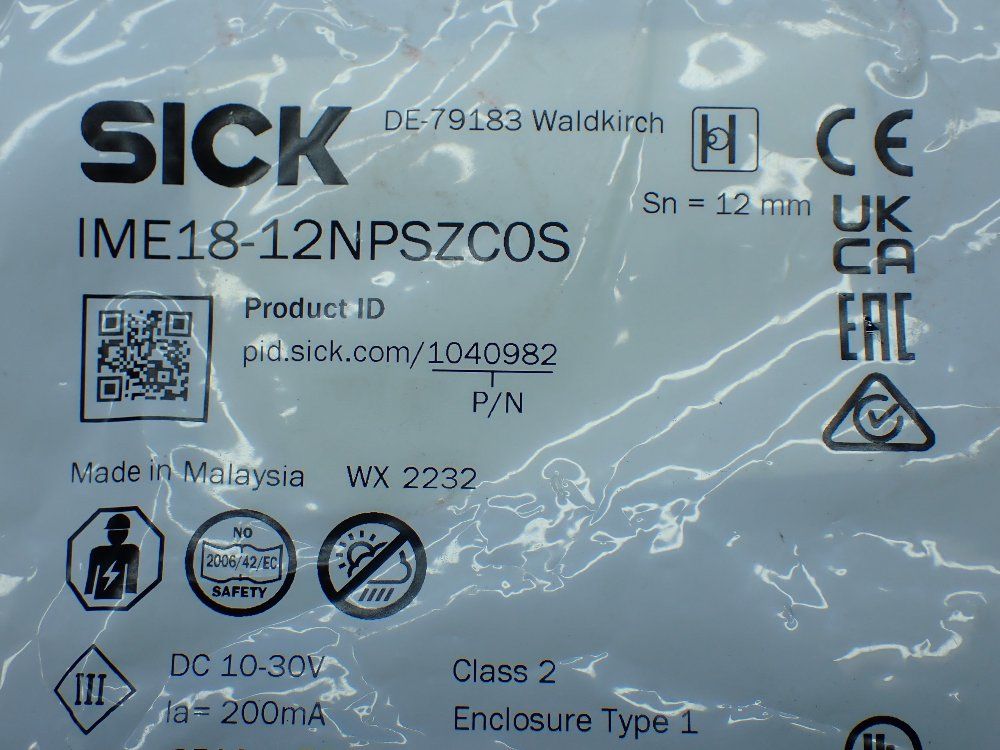 Sick Inductive Proximity Sensor - Ime18-12npszc0s