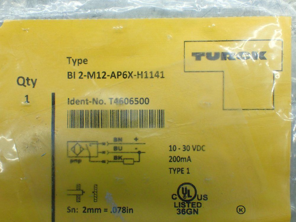 Turck Proximity Sensor - Bi 2-m12-ap6x-h1141