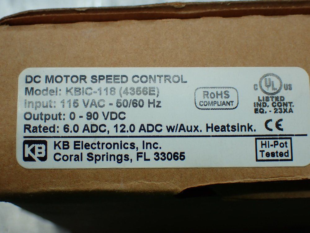 Kb Electronics Dc Motor Speed Control