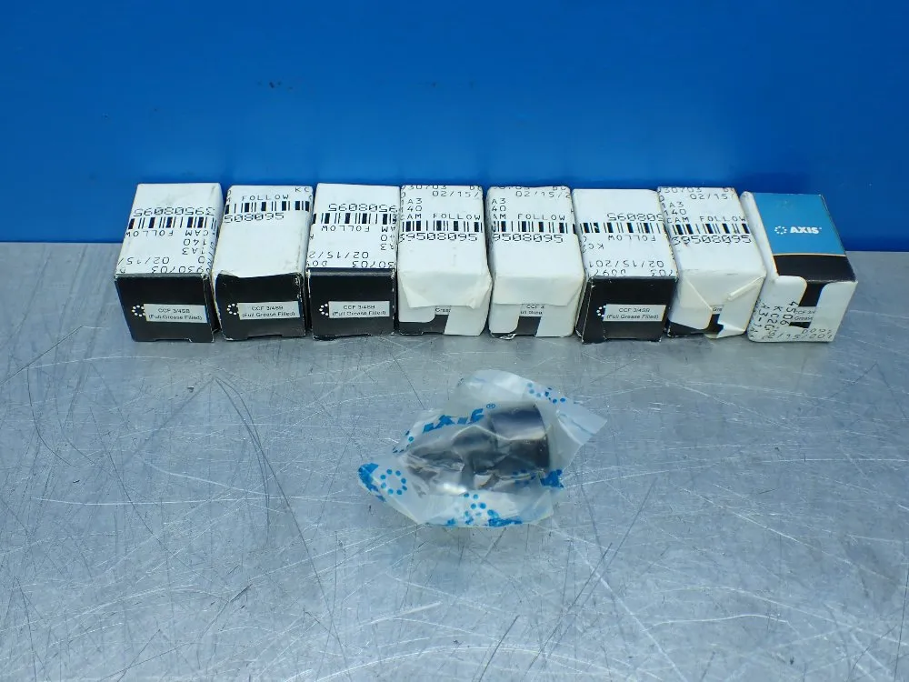 Axis 0.75" Roller Dia, 0.5" Roller Width 8 Crowned Cam Followers - Ccf 3/4sb