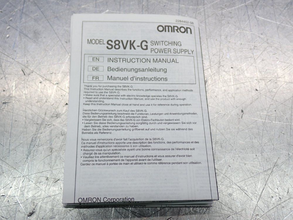 Omron Switch Mode Power Supply - S8vk-g12024