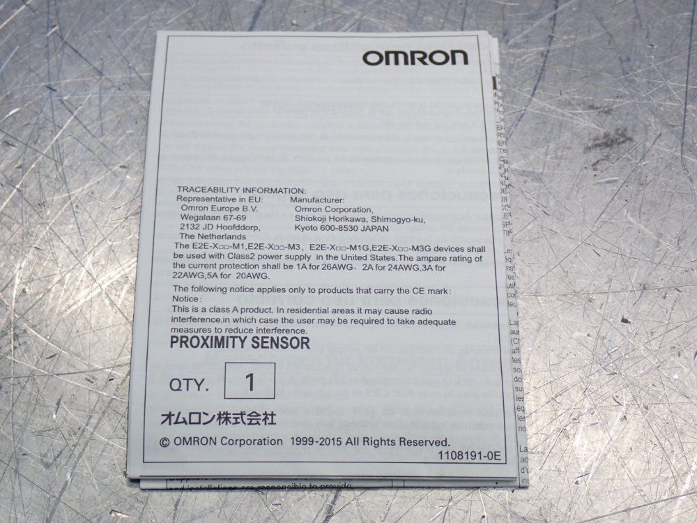 Omron Proximity Sensor - E2e-x7d1s-m1