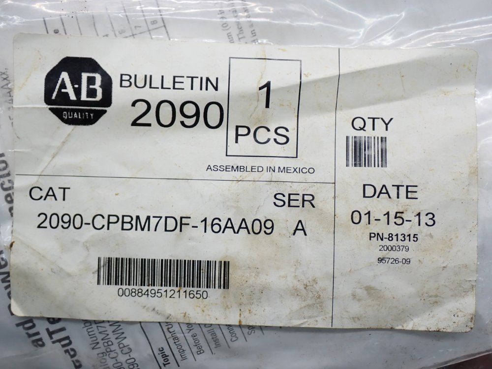 Allen Bradley 9 M Cable Length 2090 Kinetix Motion Series Power And Feedback Cable - 2090-cpbm7df-16aa09
