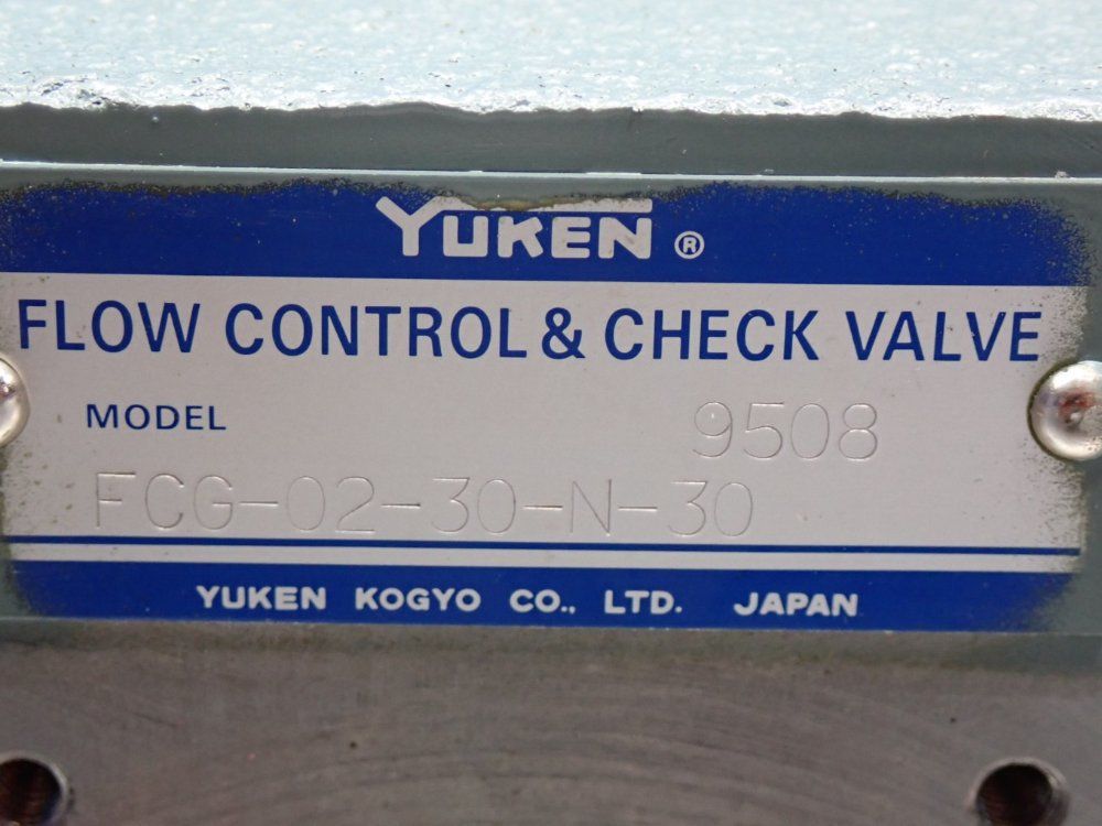 Yuken Kogyo Max Operating Pressure 3,050psi Flow Control Valve Unit - Fcg-02-30-n-30