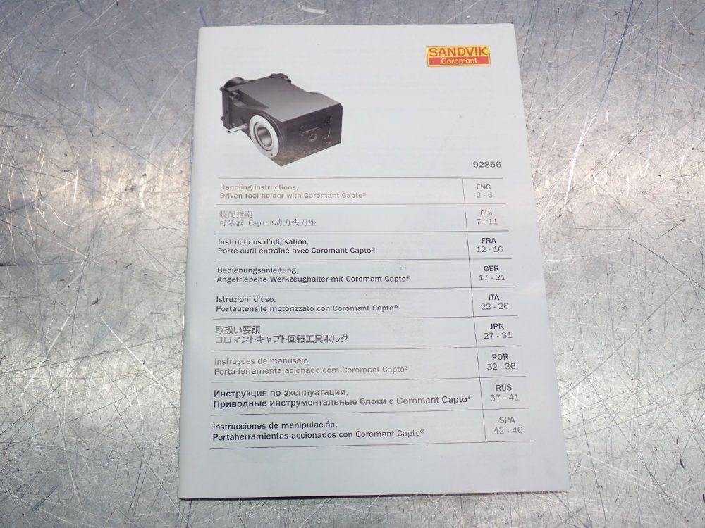 Sandvik Driven Machine Tool Holder - C4-dni-ms60a-e