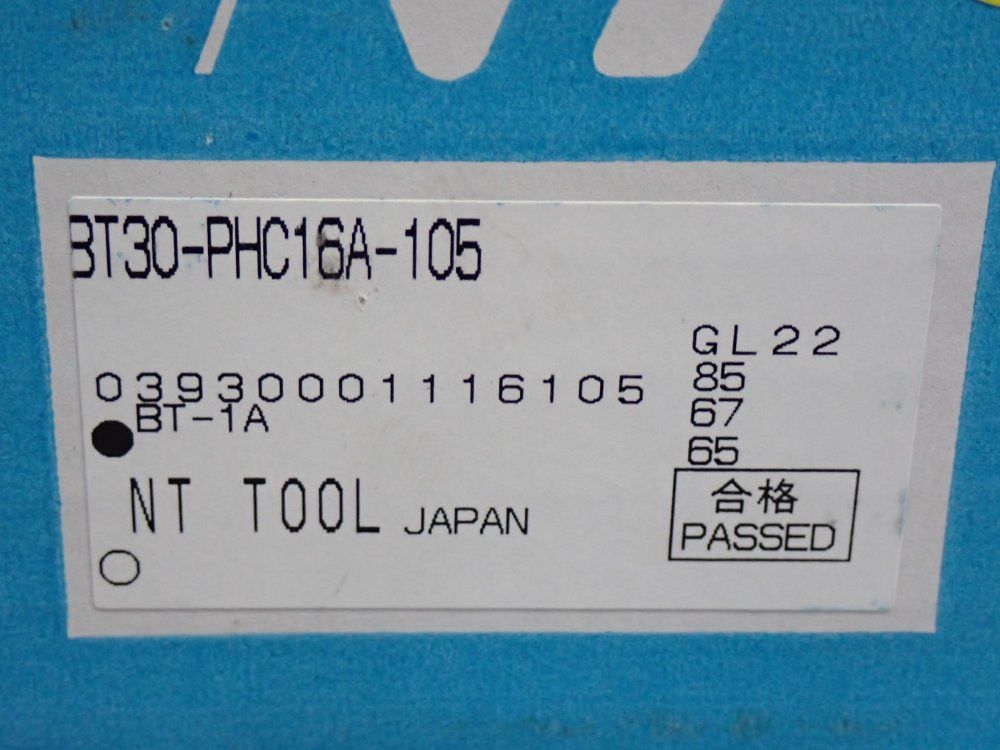 Nt Tool Corp Bt30 Hydro Chuck - Bt30-phc16a-105