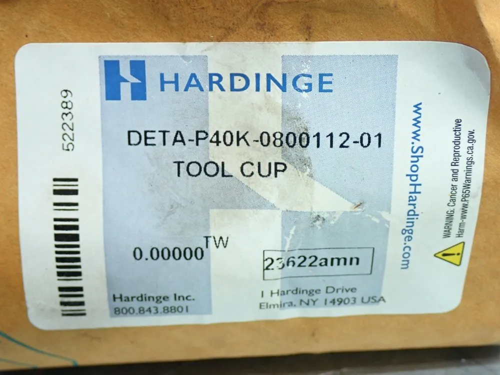 Hardinge Tool Cup Unit - Deta-p40k-0800112-01