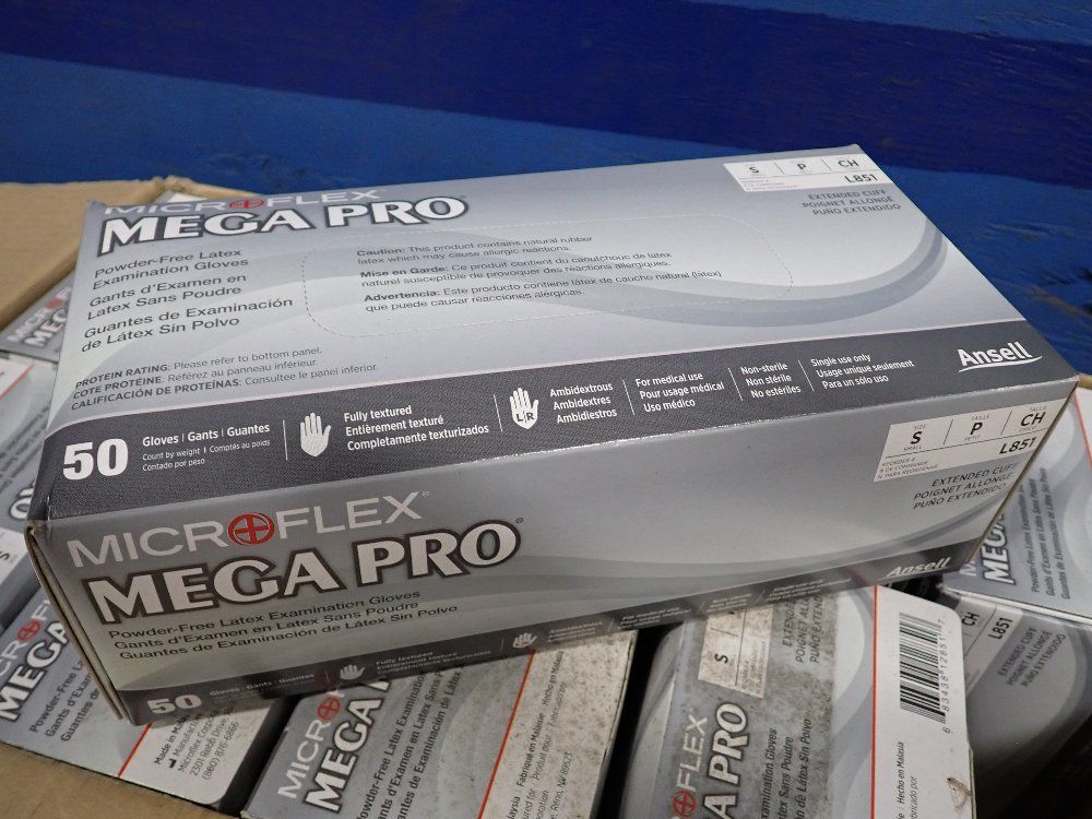 Ansell Size S Powder Free Latex Examination Gloves - L851