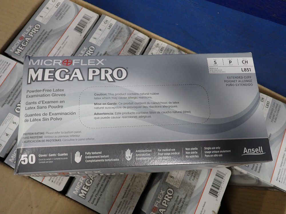 Ansell Size S Powder Free Latex Examination Gloves - L851