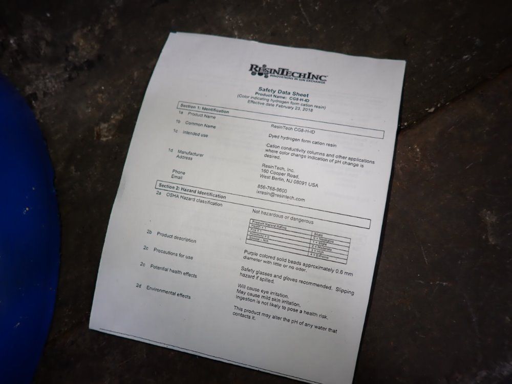 Resin Tech Inc Resin - Cg8-h-id