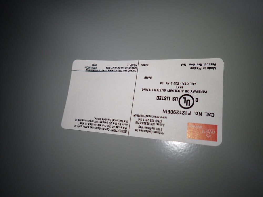 Nvent 12"x12" Cover - F121290ein