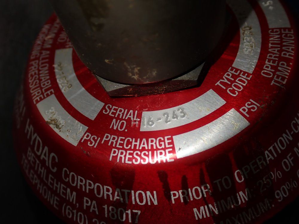 Hydac .25 Gal Accumulator - Sb330-1a1/l12s-2100