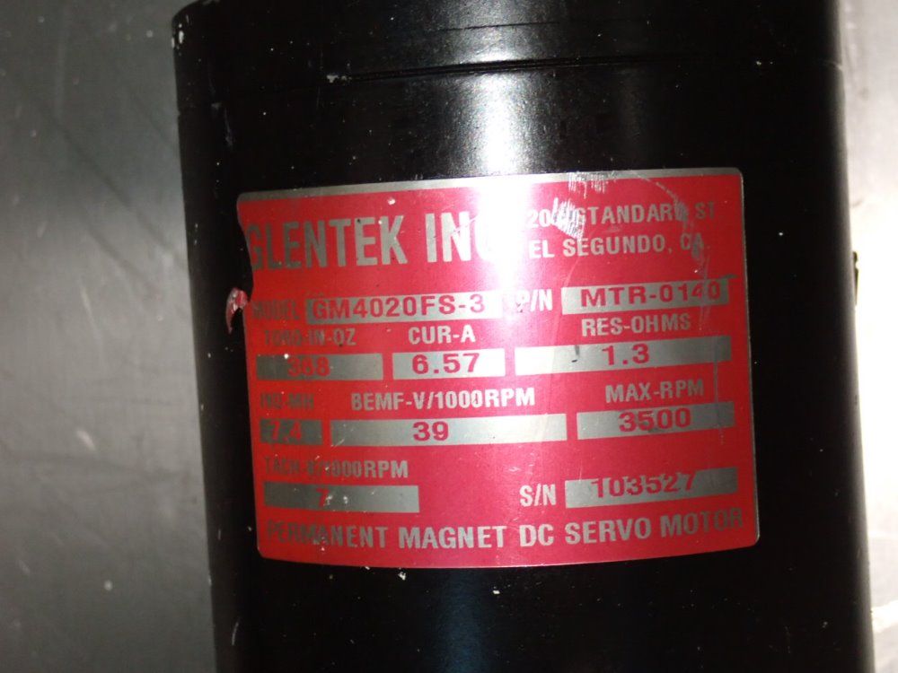 Glentek Inc Permanent Magnet Servo Motor - Gm4020fs-3