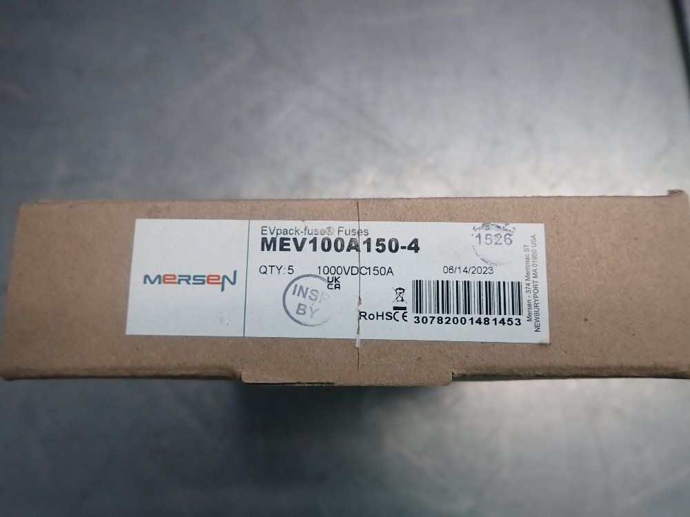 Mersen Ferraz Shawmut 1000 Vdc Max, 8 - 600a Battery Pack Fuses (box Of 5) - Mev100a150-4