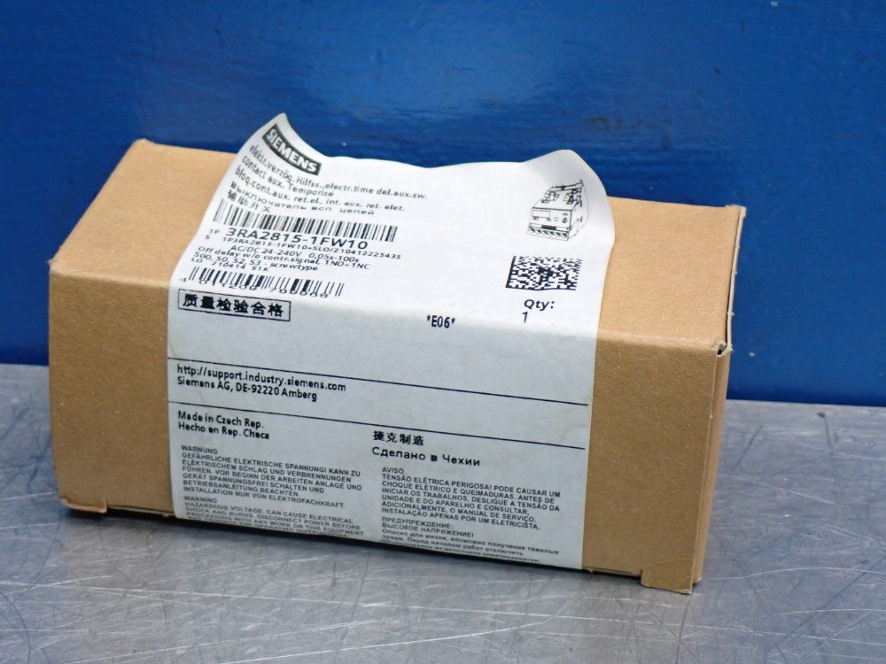 Siemens Solid-state Time-delayed Auxiliary Switch - 3ra2815-1fw10