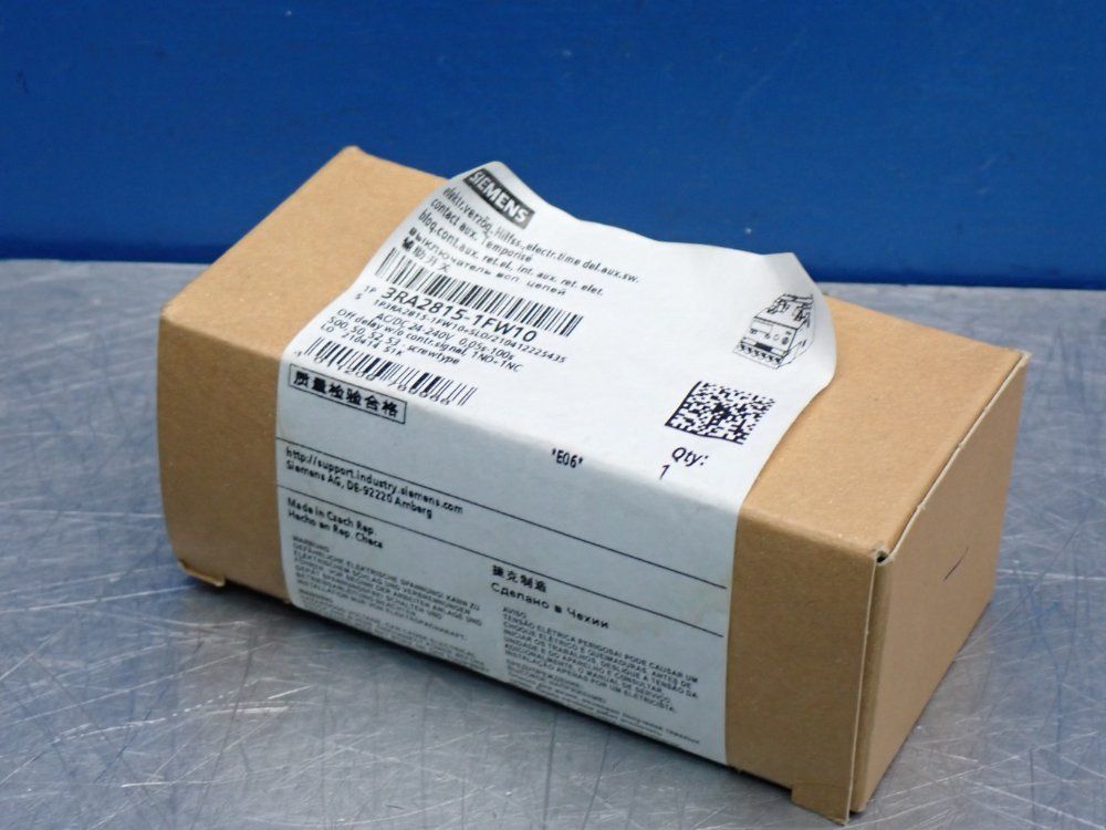 Siemens Solid-state Time-delayed Auxiliary Switch - 3ra2815-1fw10