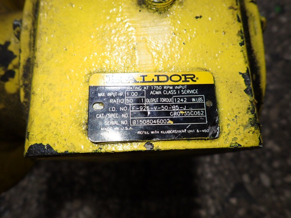 Baldor 50:1 Ratio Gear Reducer - F-926-v-50-b5-j