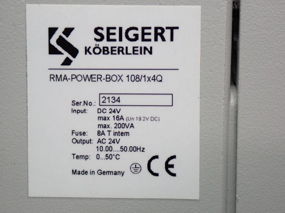 Seigert Koberlein Vibration Control Rma-power-box108/1x4q - Rma-power-box108/1x4q