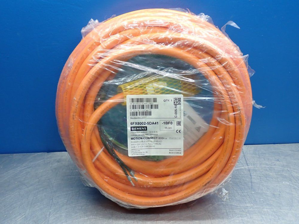 Siemens Simodrive Motion-connect 800plus Power Connection Cable - 6fx8002-5da41-1bf0