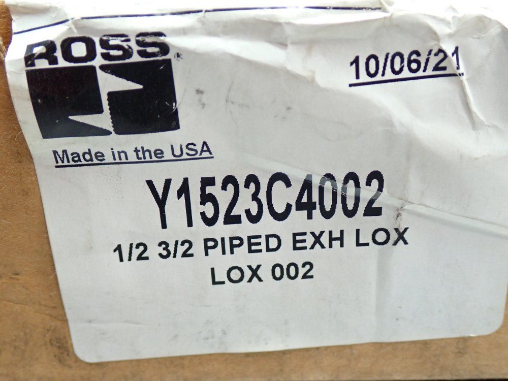 Ross Inlet Pressure Range: 0-300psig 15-series Manual Lockout Valve - Y1523c4002