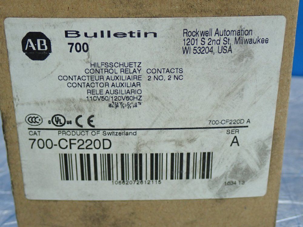 Allen Bradley Industrial Relay - 700-cf220d