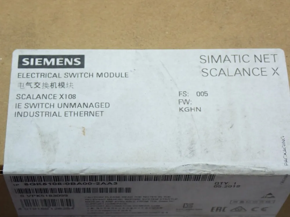 Siemens Electrical Switch - 6gk5108-0ba00-2aa3