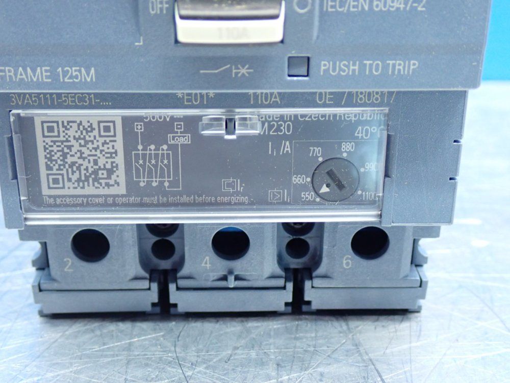 Siemens Molded Case Circuit Breaker - 3va5111-5ec31-0aa0