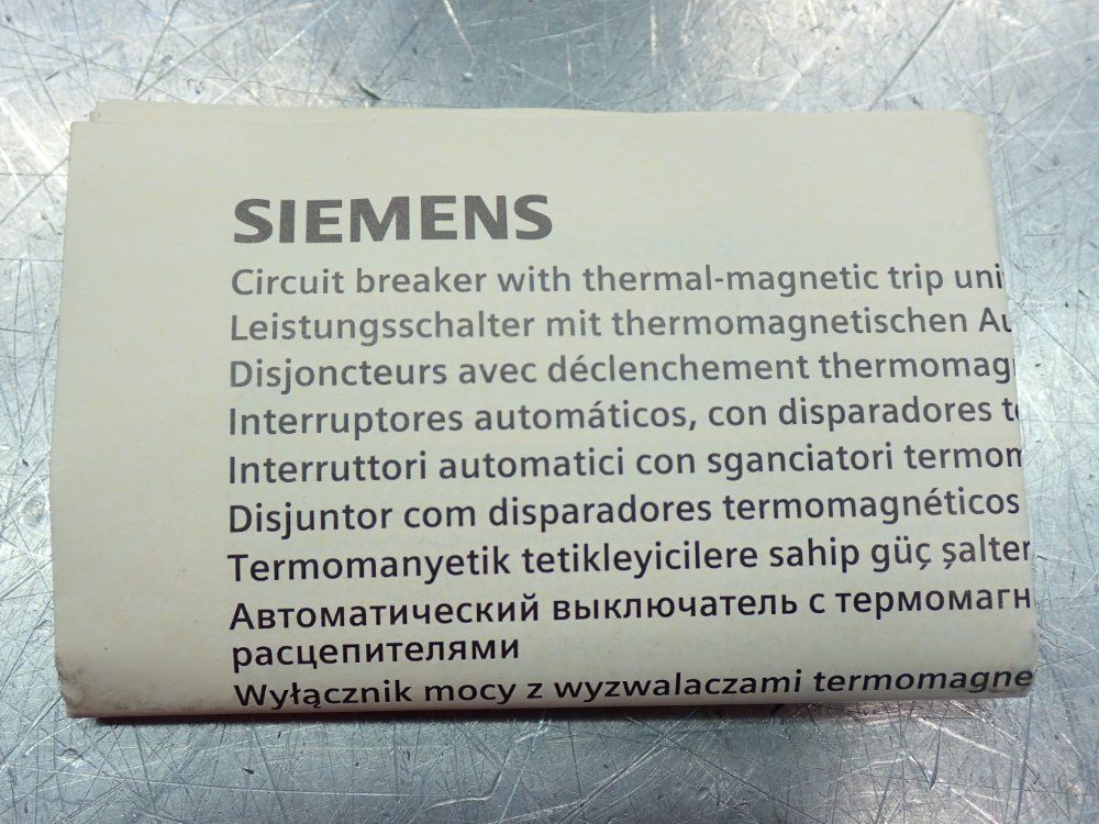 Siemens Molded Case Circuit Breaker - 3va5111-5ec31-0aa0