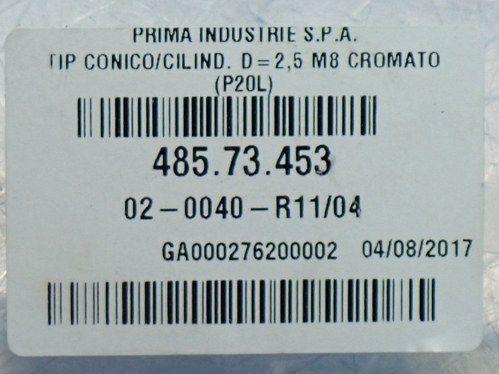 Prima Industries 2.5mm Laser Cutting Nozzle - 485.73.453