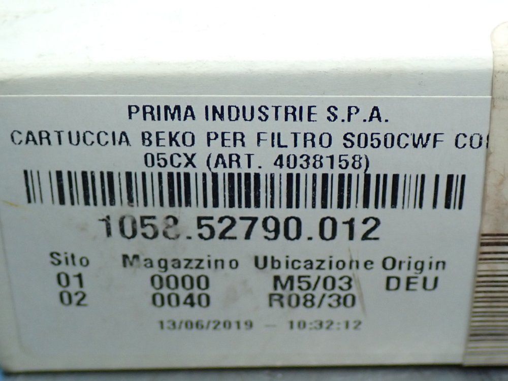 Prima Industries Filter Cartridge - 1058.52790.012