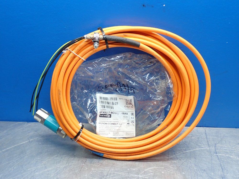 Siemens 10m, 500 Dmax = 8.4 Mm Power Cable Unit - 6fx5002-5cg10-1ba0