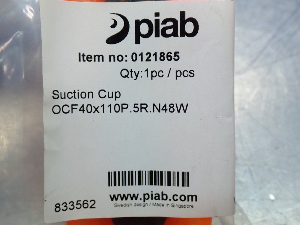 Piab 3/8" Npt Female Polyurethane Vacuum Suction Cups, 5pcs - 0121865