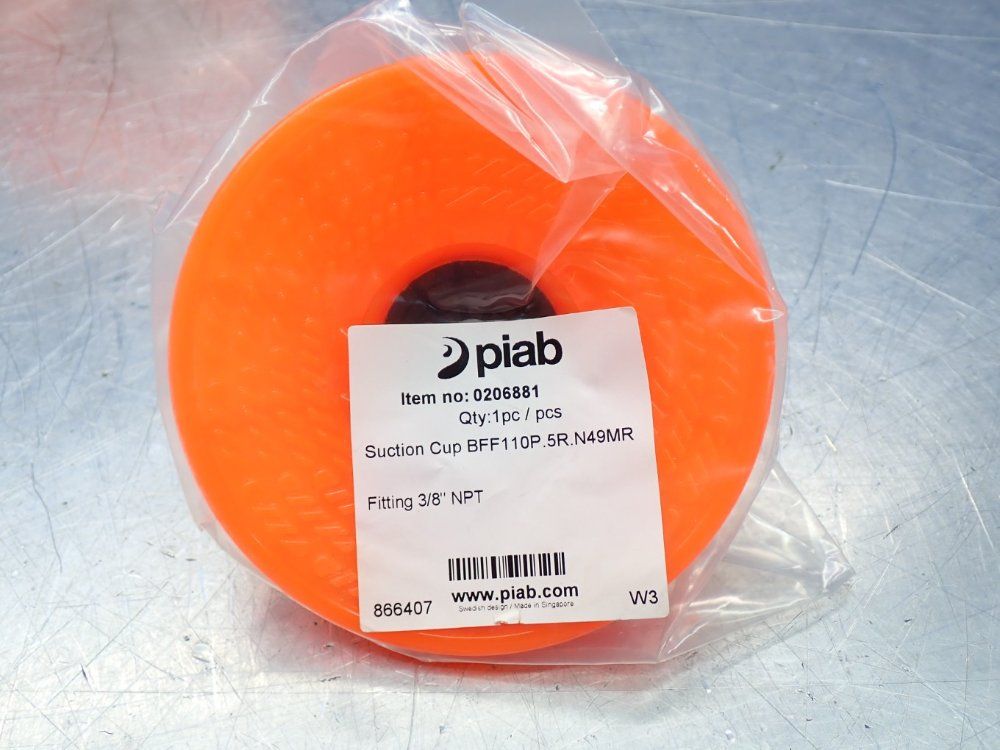 Piab 3/8" Npt Female Polyurethane Suction Cup, 5pcs - 0206881