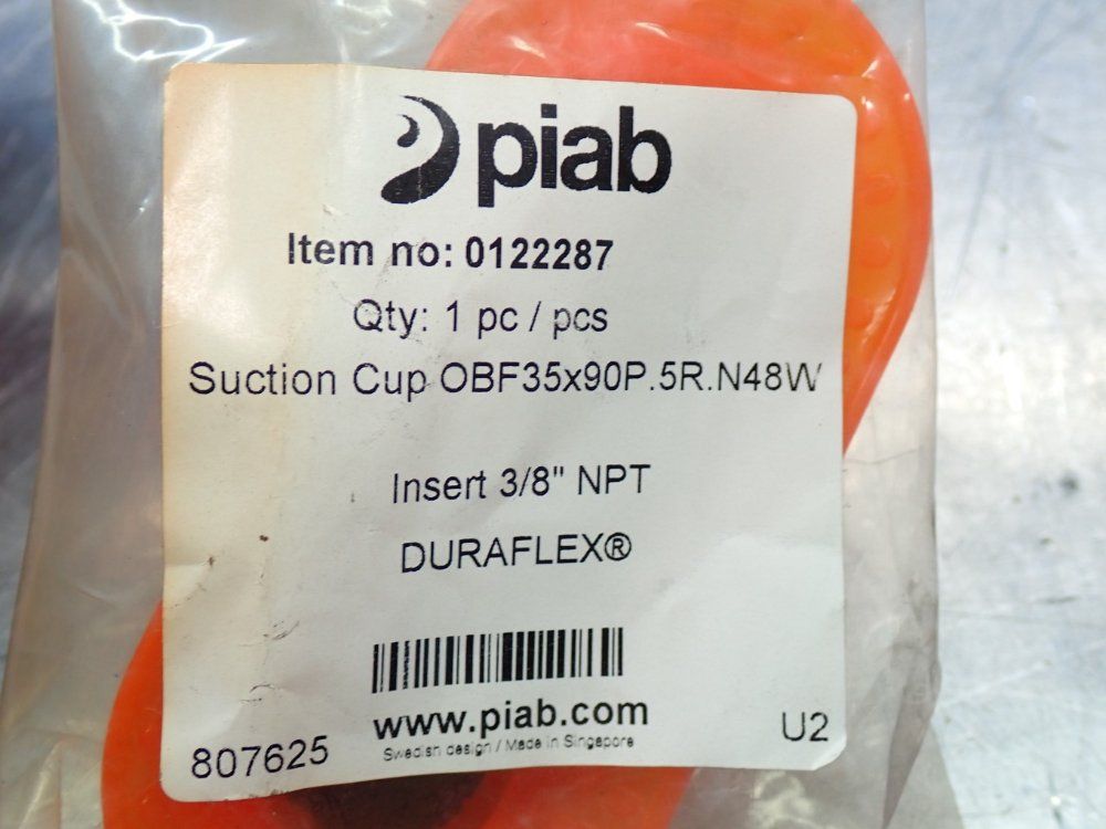 Piab 3/8" Npt Female Vacuum Suction Cup, 5pcs - 0122287