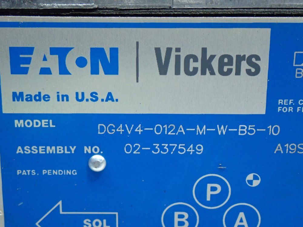 Eaton 4500psi - 310bar Directional Control Valve - Dg4v4-012a-m-w-b5-10