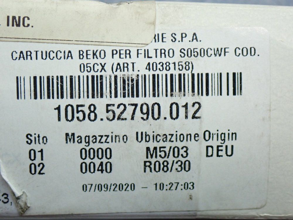 Beko Dryer Filter Cartridge - 4038158